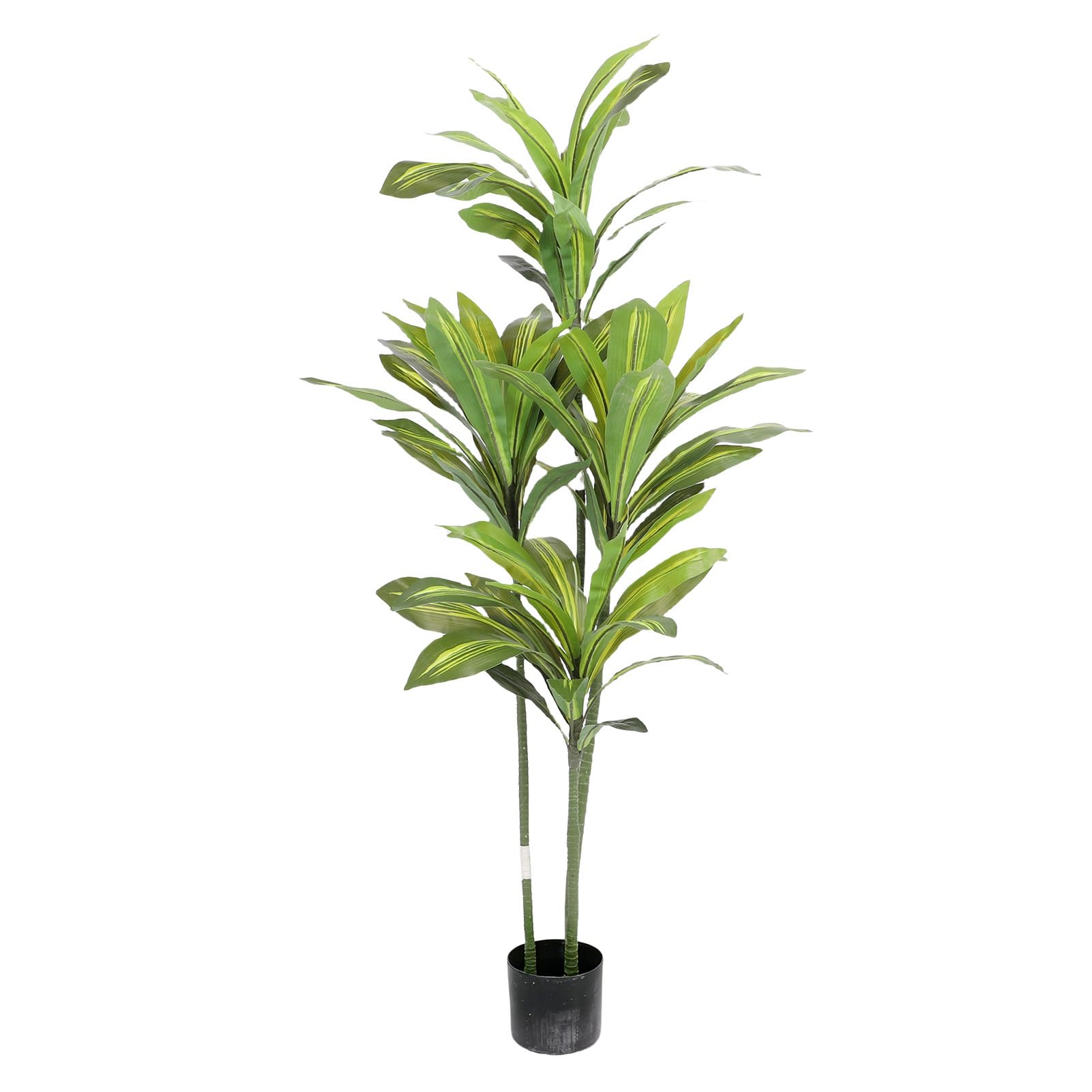 Emoshayoga Faux Arbre Dracaena Fragrans Incroyablement Réaliste, Fausse Plante pour la Maison, Le Bureau, Le Salon, 1 unité (120 cm)