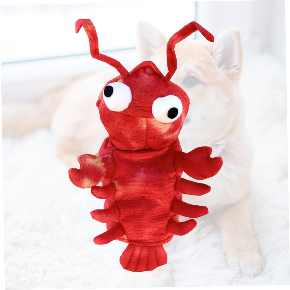 HEMOTON 2 Piezas Disfraz Halloween para Perros Pequeños Vestido de Cangrejo de Mar Rojo Ropa para Mascotas Fiesta y Cosplay