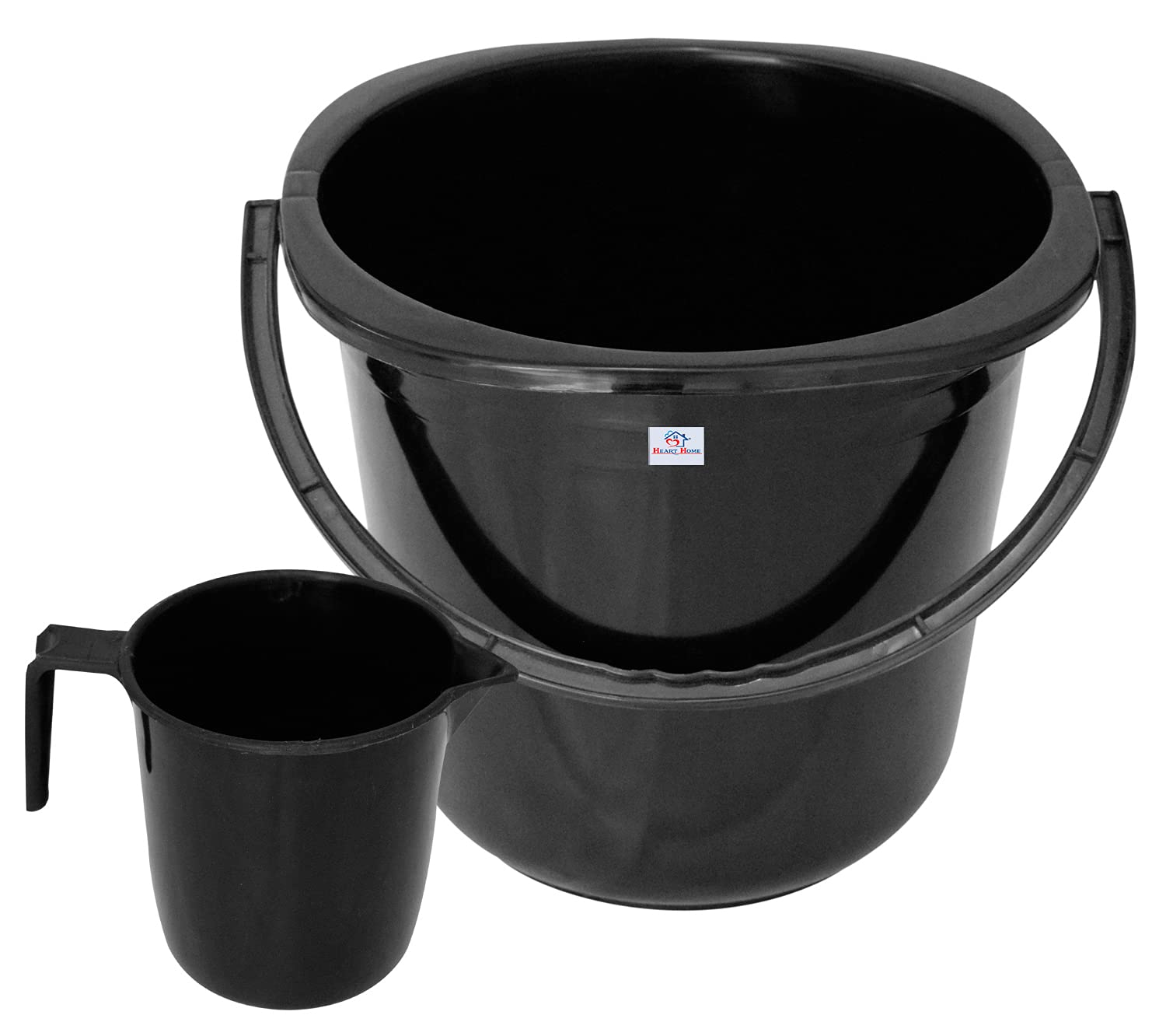 Heart Home Kuber Industries 2 Pieces Plastic Bathroom Bucket & Mug Set