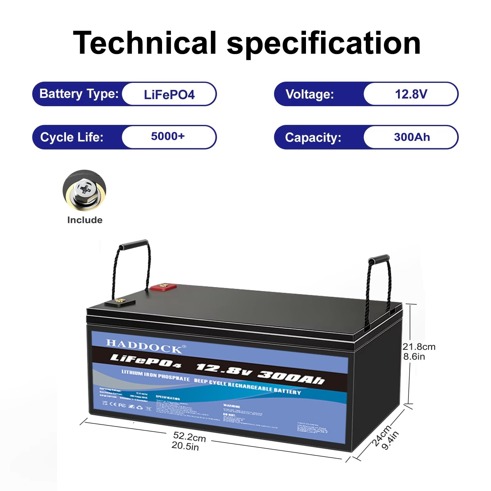 Batterie a lunga durata,15KWH Lifepo4 Batteria 48V 300Ah,(4-pack 12V 300Ah) | Batterie al litio ferro fosfato, Adatto per impianti fotovoltaici, sistemi di accumulo energetico.（4pcs 12.8V 300AH）