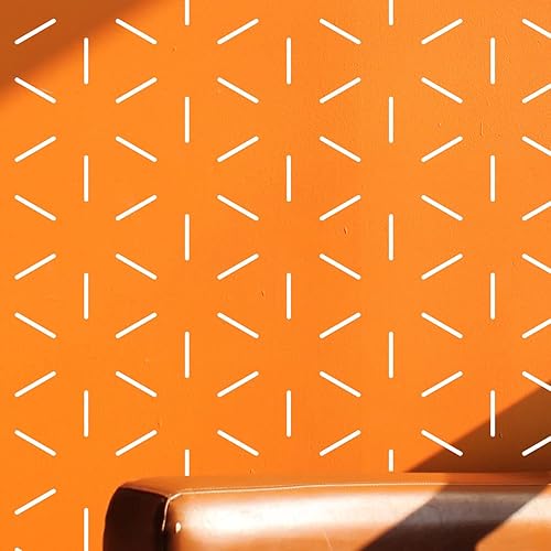 PINKIPO®, Sunshine Glow, plantilla XL (16 x 40 pulgadas), plantilla de pared grande, plantillas de pared geométricas modernas para pintar,