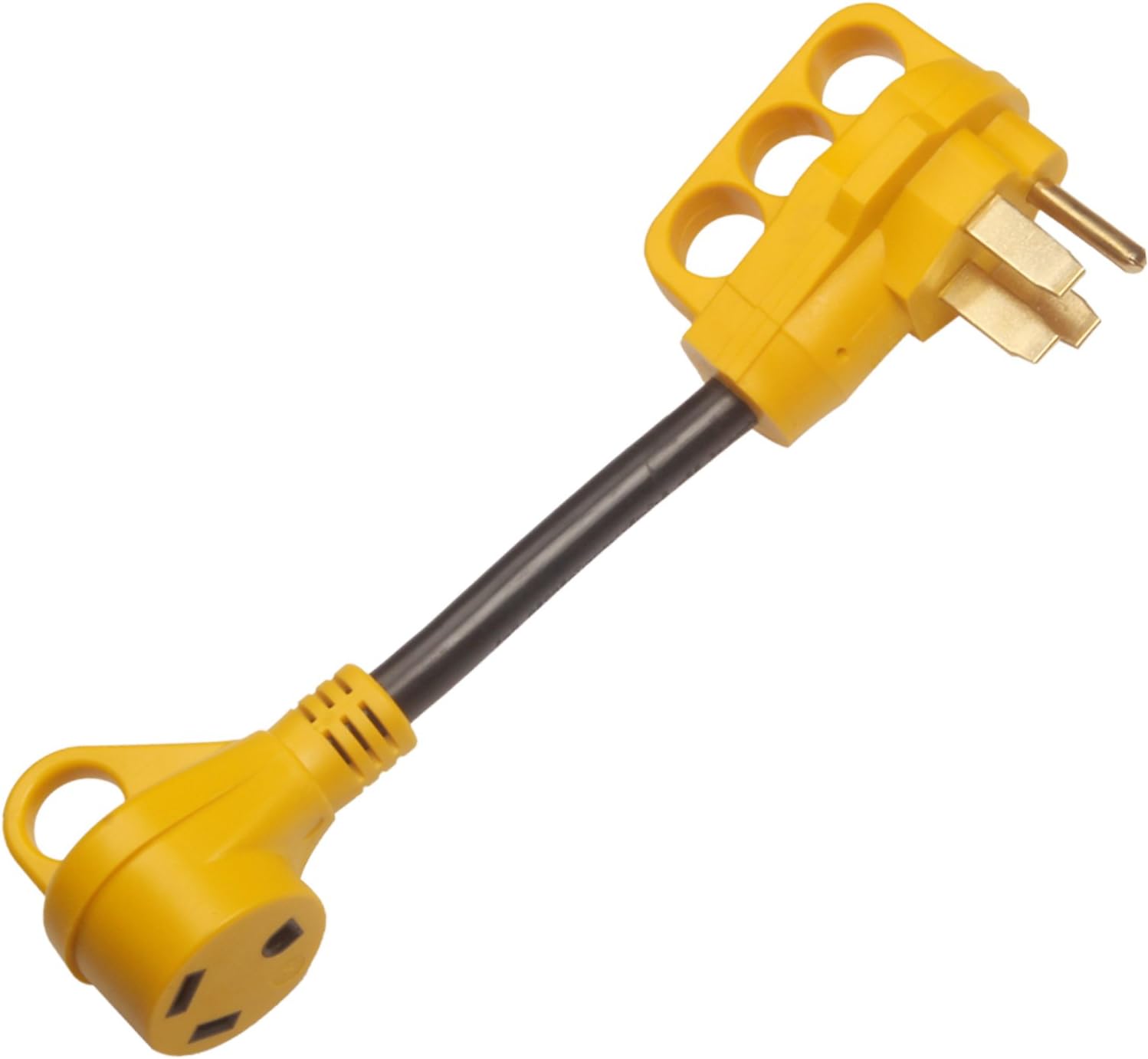 RV Power Adapter Camper Cable-50 amp Male 30 amp Female, 12 inch, 10/3 STW (CR5030)