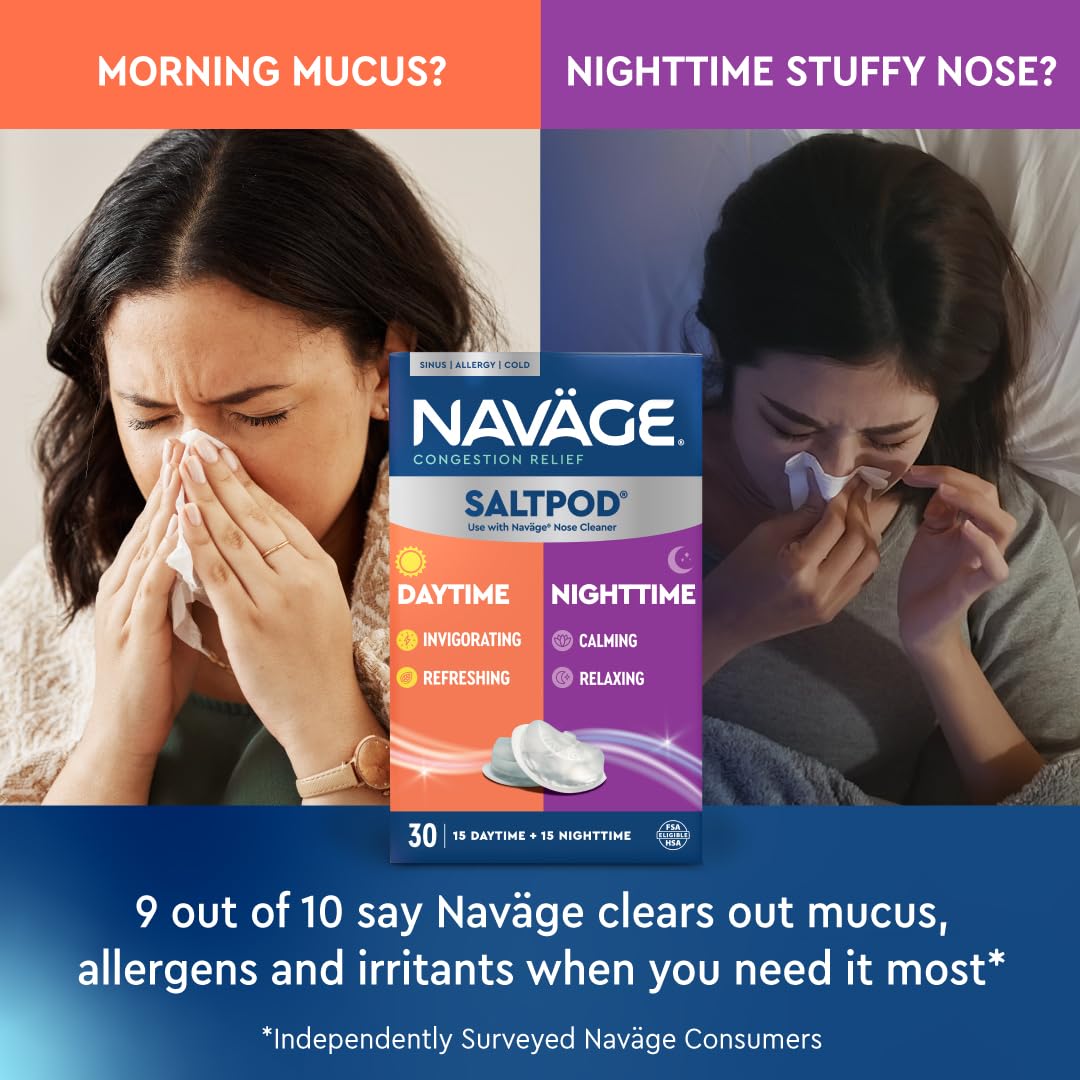 Navage® SaltPods Refills, Daytime & Nighttime, 30-Pack (15 Each Variety) — Amazon image 3