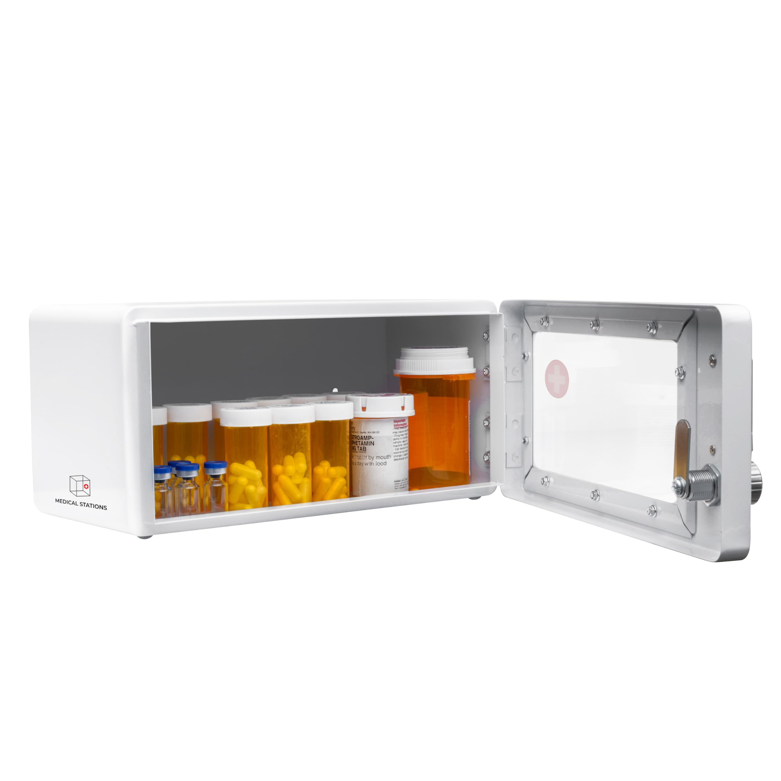 Gabinete de montaje en pared para medicina narcótica con bloqueo de teclado táctil para almacenamiento seguro de narcóticos, caja de bloqueo de medicamentos segura para refrigerador para insulina
