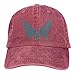 fwoeqiz Ovarian Cancer Awareness Hat Distressed Cotton Washed Baseball Cap Red Funny Denim Hats Unisex Adjustable