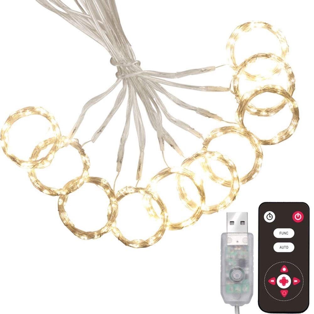 Lichterketten, LED-Außen-/Innen-Fernbedienung, USB-LED-Lichterkette, Kupferdraht mit 6 Modi, Lichtvorhang, Mädchen, Atrium, Feiertagsparty, Heimdekoration, Licht, Terrassendekor, beleuchtete Feiertag
