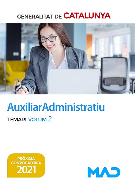 Portada de Auxiliar Administratiu de la Generalitat de Catalunya. Temari volum 2