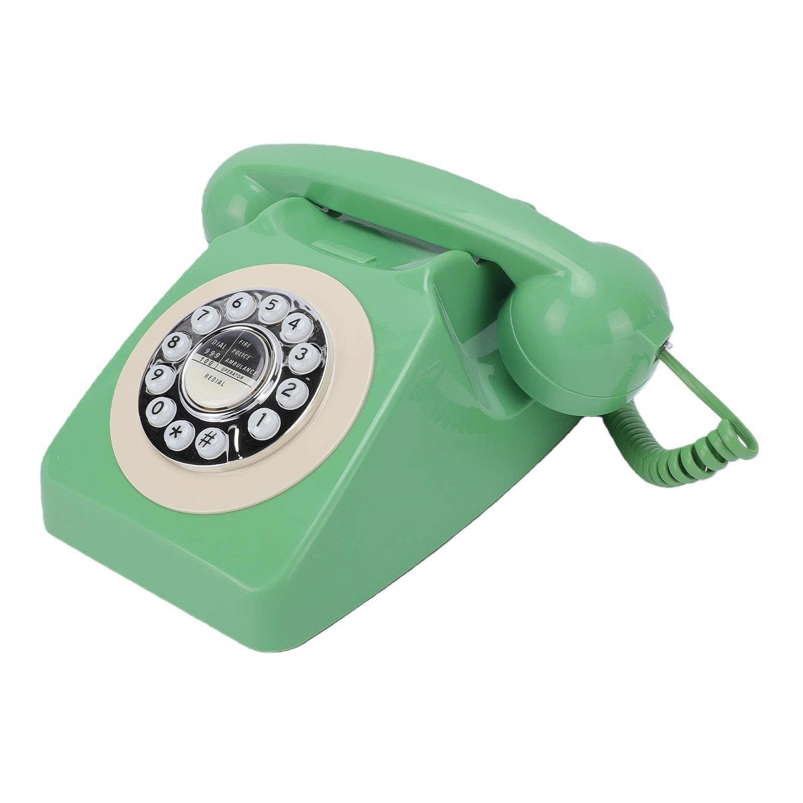 GOWENIC Przewodowy Telefon Stacjonarny w Stylu Retro z Przyciskami Ponownego Wybierania Zapewniającymi Bezpieczeństwo w Przypadku Awarii Zasilania i Klasycznym Wystrojem Domu dla Osób Starszych,