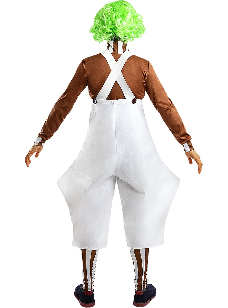Funidelia | Costume da Oompa Loompa - La Fabbrica di Cioccolato per uomo Charlie and the Chocolate Factory - Costume per Adulto e accessori per Feste, Carnevale e Halloween - Bianco