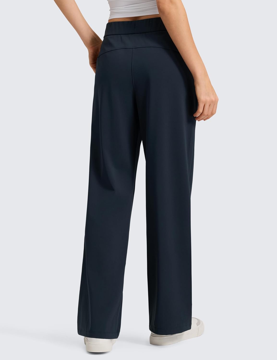 CRZ YOGA 4-Way Stretch Casual Pants for Women 30" - Straight Leg with Pockets for Work Dress Travel - Image 2