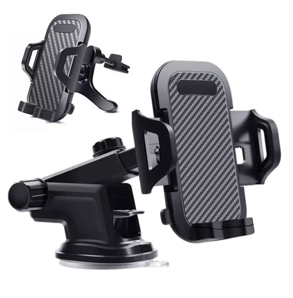 Car Phone Holder,[Master Anti-Vibration] Phone Mount for Car,[Strong Suction] Universal Dashboard Windscreen Handsfree Stand, Compatible with iPhone 12 11 SE Samsung Galaxy S21 A12,Black