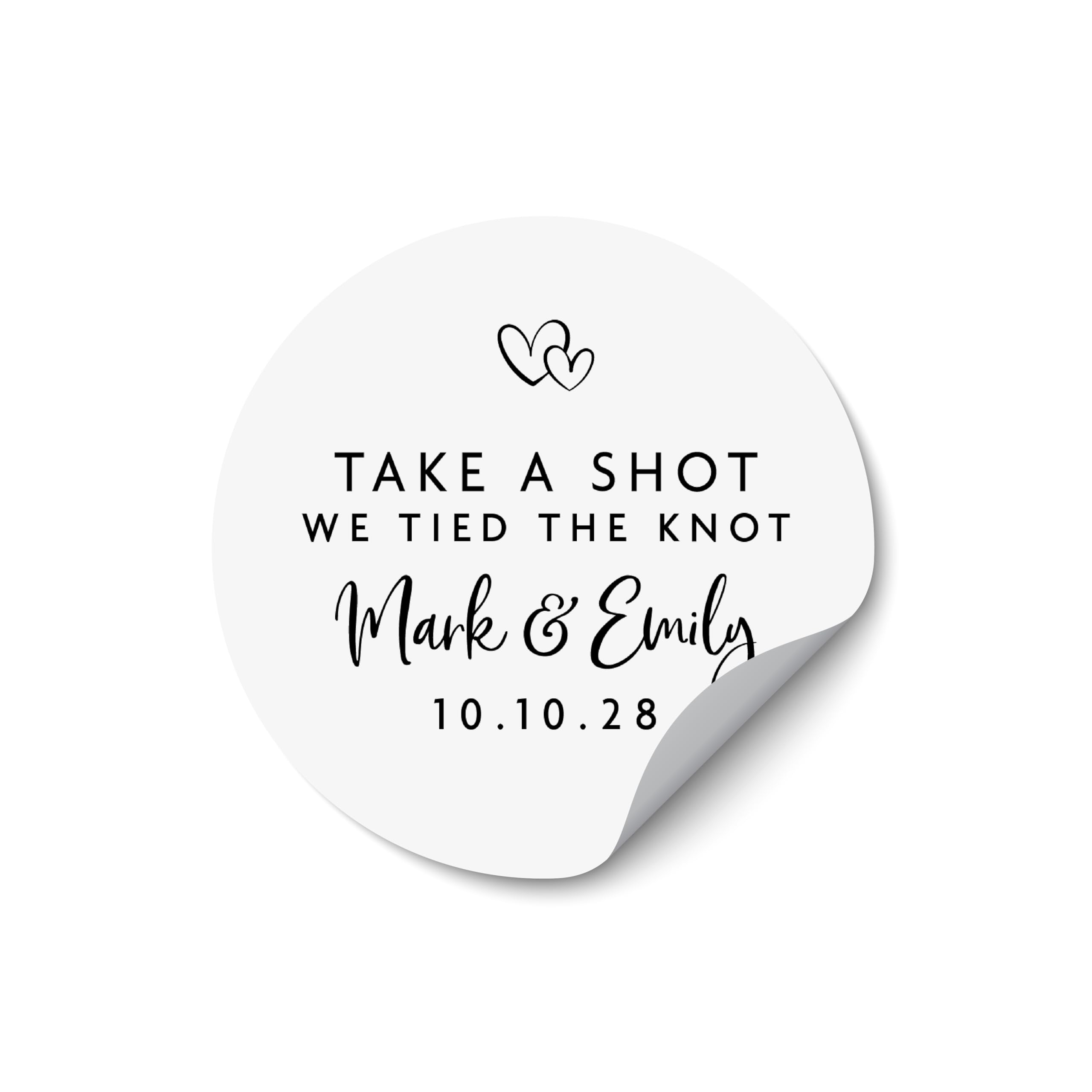 Take A Shot Wedding Stickers, Custom Shot Glass Labels, Wedding Favor Stickers, Celebration Party Labels, Party Favour Stickers Wedding - RW59