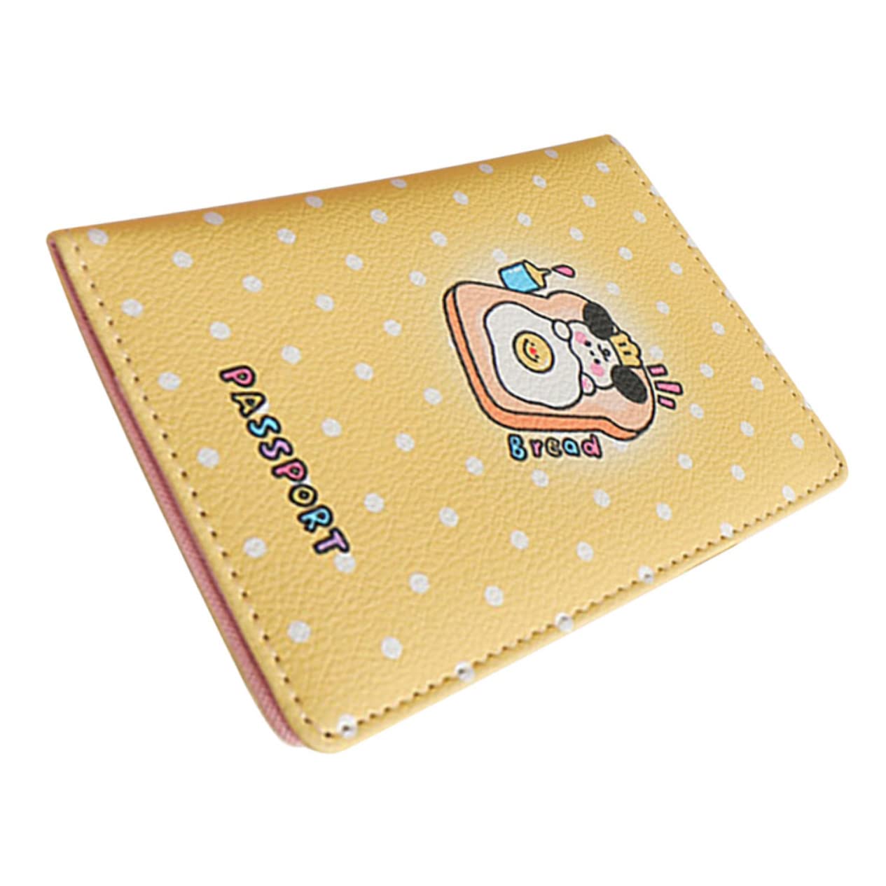 GALPADA 5piezas Funda De Pasaporte Amarilla Múltiples Compartimentos Organizador De Documentos para Viaje para Estudiantes y Uso Diario Compatible ID y Tarjetas De Crédito