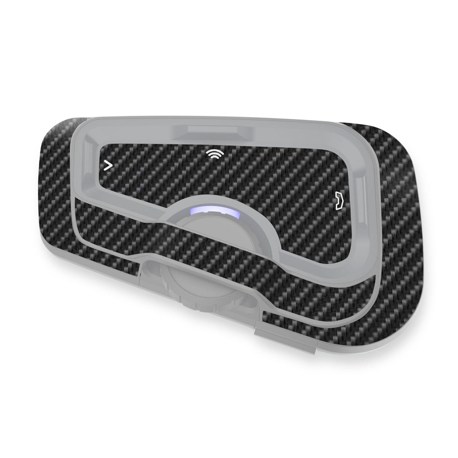 MC MOTOPARTS Headsets Protective Cover Decal Sticker 2 pcs Carbon Fiber Compatible with Cardo Freecom 4X 2X