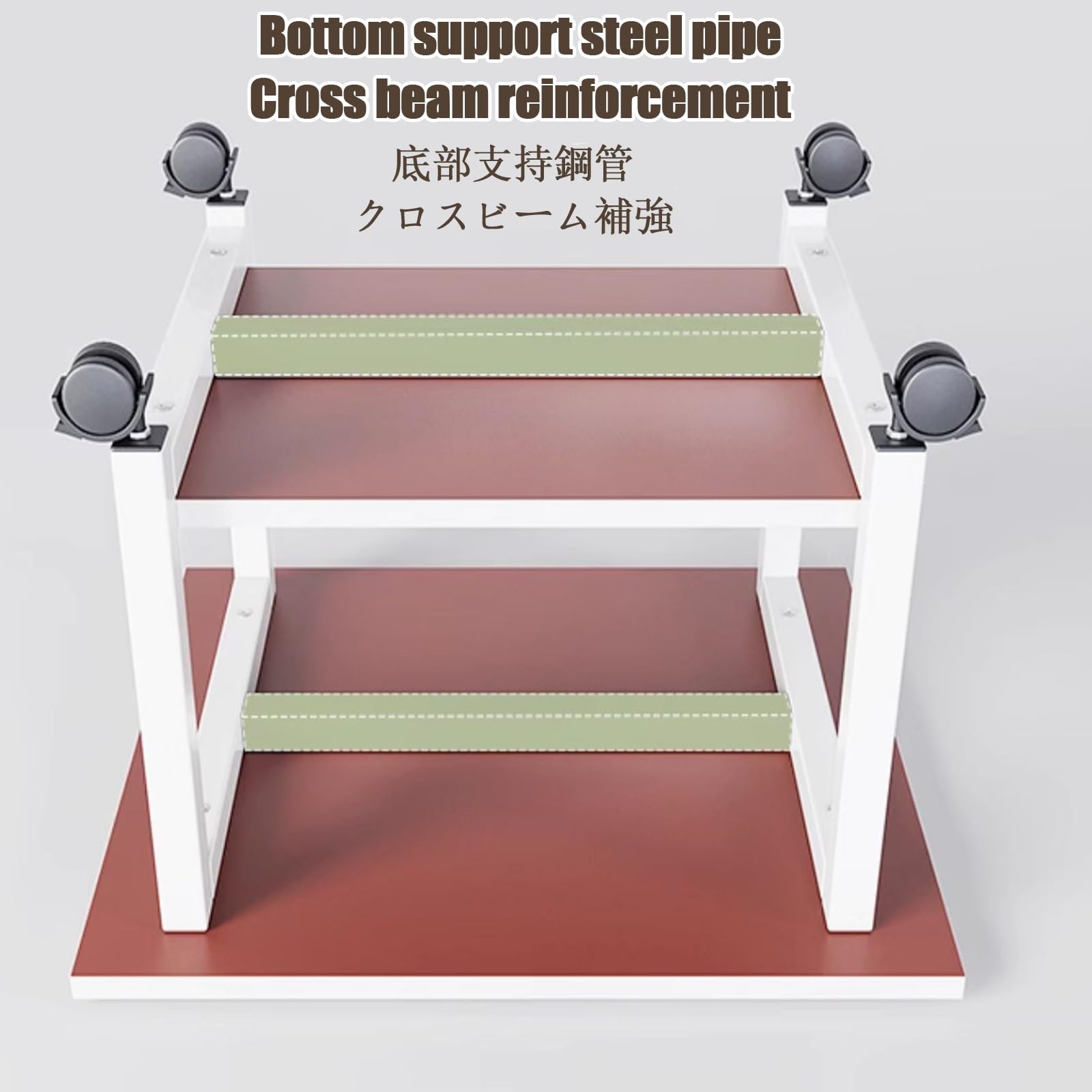 Mobiletto Con Ruote Supporto Per Stampante In Legno Mensola Porta Stampante Mobili Per Stampanti Carrello Porta Stampante Carrello Porta Stampante Con 3 Scomparti Aperti(Brown,48*60*30cm)