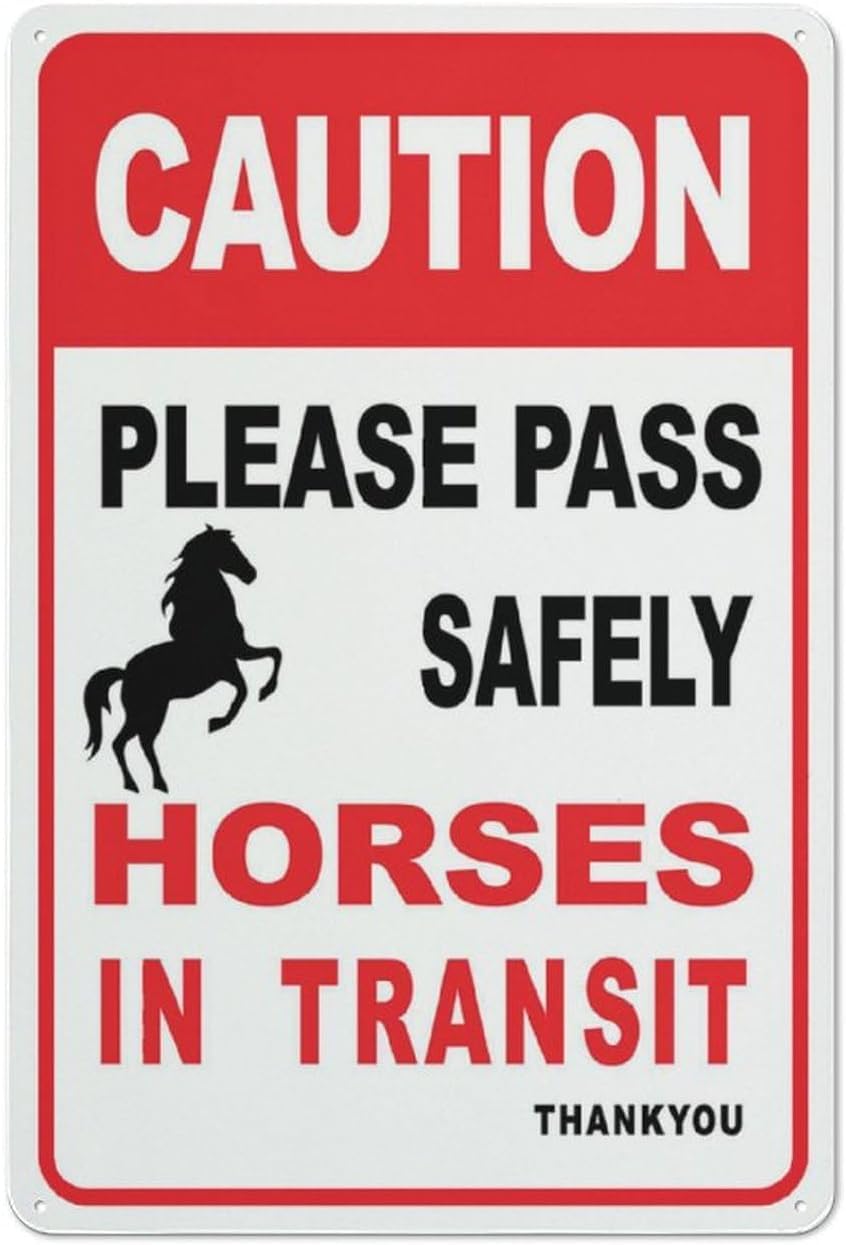 Caution Please Pass Rust-Free Aluminum Warning Sign - Weather Resistant, Waterproof, Easy to Mount for Roadside, Parking Lot, Warehouse, Indoor/Outdoor 8x12 inch​