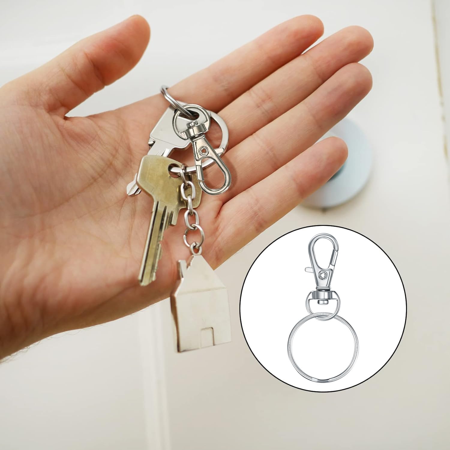 GLOREX Karabijnsluitingen zilver 15 mm set van 4 kopen! | HORNBACH