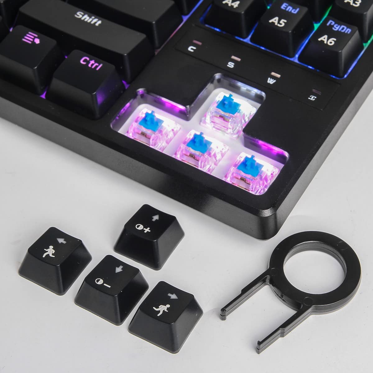 きです kindle neo3pro Teclado Mecânico TKL Gamer Switch Blue Led Rgb Chroma Multimídia