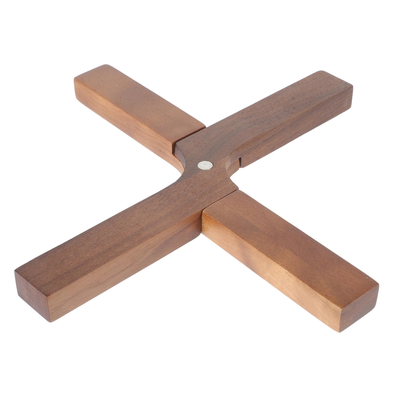 Cabilock 1Pc Foldable Teapot Mat Heat Resistant Walnut Pot Holder Lightweight and Space Saving Kitchen Accessory Insulation for Teapots and Cups Easy to Clean Elegant Light