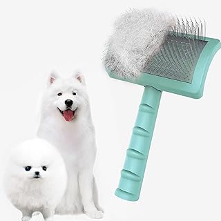 Sponsored Ad - Large Firm Slicker Brush for Dogs Goldendoodles - Extra Long Pin Slicker Brush for Large Dog Pet Grooming W...