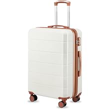 Expandable Hardshell Suitcase with TSA Lock, Medium Checked Luggage 24 Inch