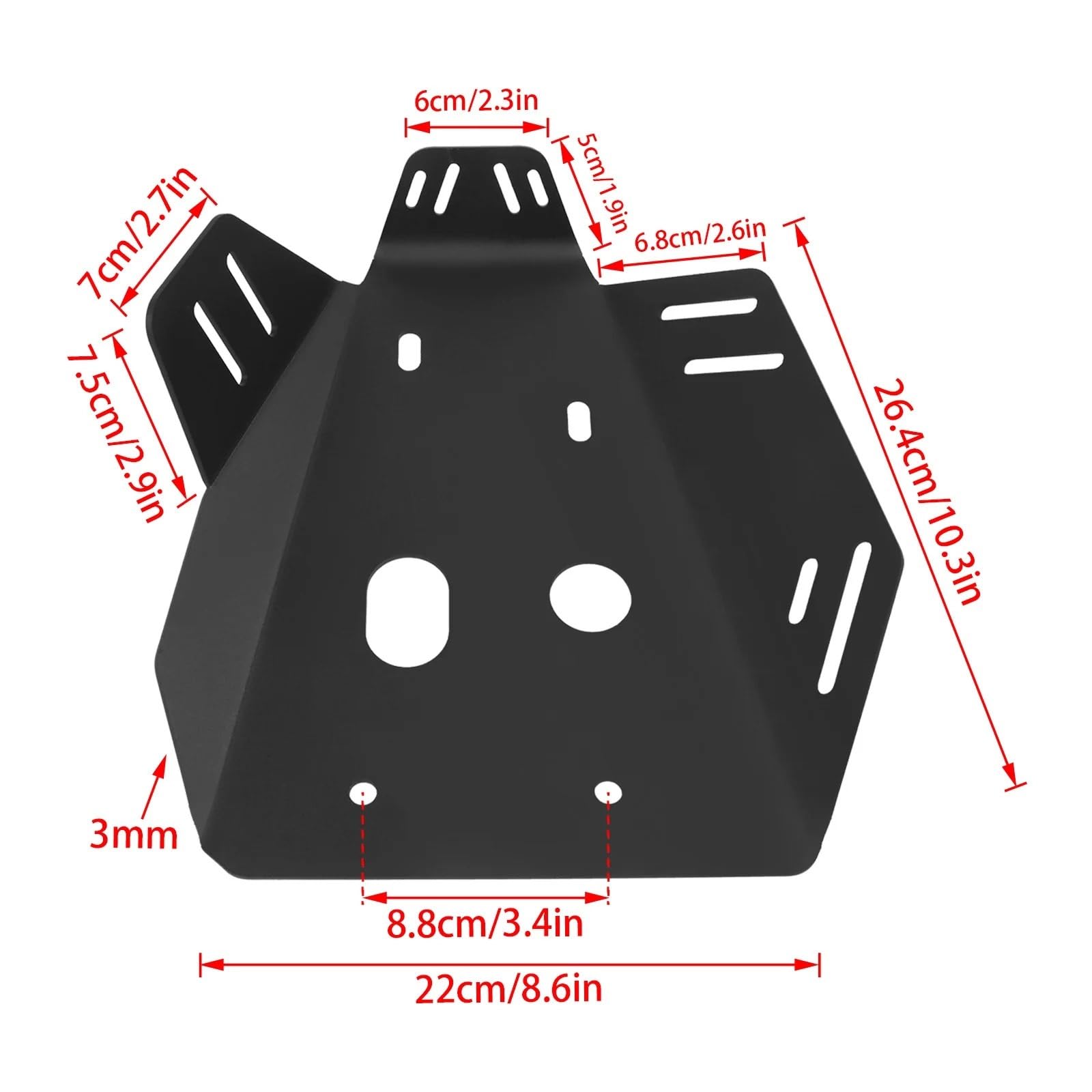 Per CRF110F 2019-2024 Copertura telaio della protezione pancia motore motociclo copertura motore Base del Motore(Black)