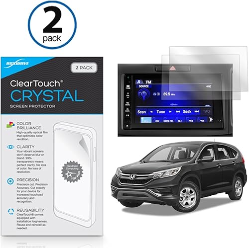 Miniatura 1 de BoxWave Protector de pantalla compatible con Honda 2016 CR-V Display (7 pulgadas), ClearTouch Crystal (paquete de 2), película HD Skin – Escudos de