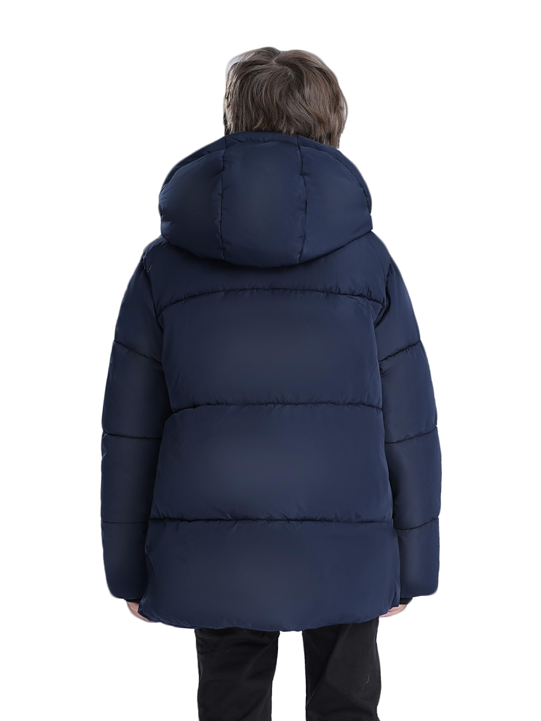 SOLOCOTE Cappotto inverno per ragazzi con fodera in fleece pesante idrofugo antivento con cappuccio Parka per bambini