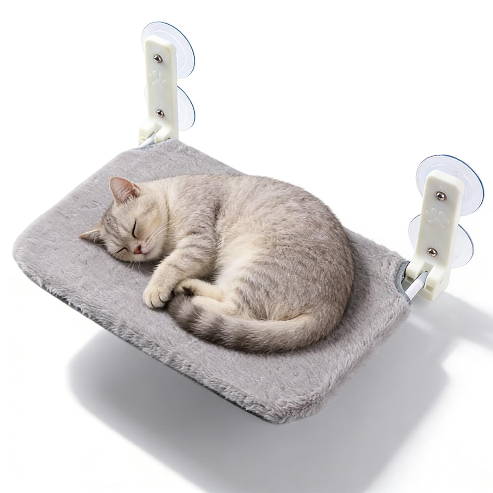 Amaca da finestra per gatti: letto pieghevole per finestra con base in peluche rimovibile e 4 forti ventose che possono contenere fino a 20 kg, amaca per finestre di gatto per superfici lisce