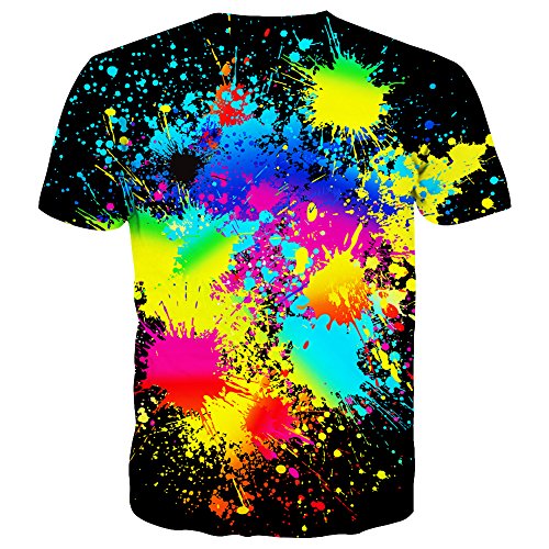 SYAIMN Unisex 3D Pattern Printed Short Sleeve T-Shirts Casual Graphics Tees2