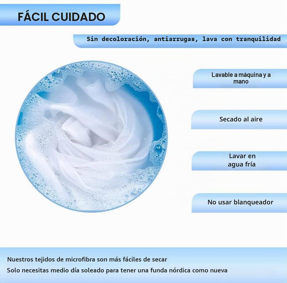 Fundas Nordicas Cama 105 Infantil NiñO Dinosaurio Blanco Juego de Ropa de Cama 200x200 cm Microfibra para NiñOs Adultos - 1 Funda de Edredón y 2 Funda de Almohada 50x75 cm