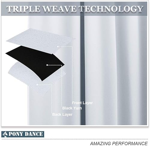 Vista 146 de PONY DANCE - Cortinas opacas con ojales, se venden como 2 piezas Blanco grisáceo