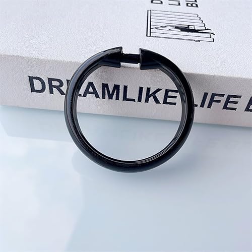 Miniatura 9 de Kutesna 12 anillos de cortina de ducha de plástico transparente, ganchos para cortina de ducha con cierre fácil de broche