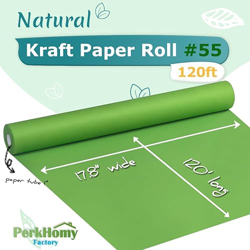 Vista 133 de PerkHomy - Rollo de papel kraft negro de 36 x 1.440 pulgadas (120 pies) para tablón de anuncios, papel artístico, cubierta de mesa, manualidades
