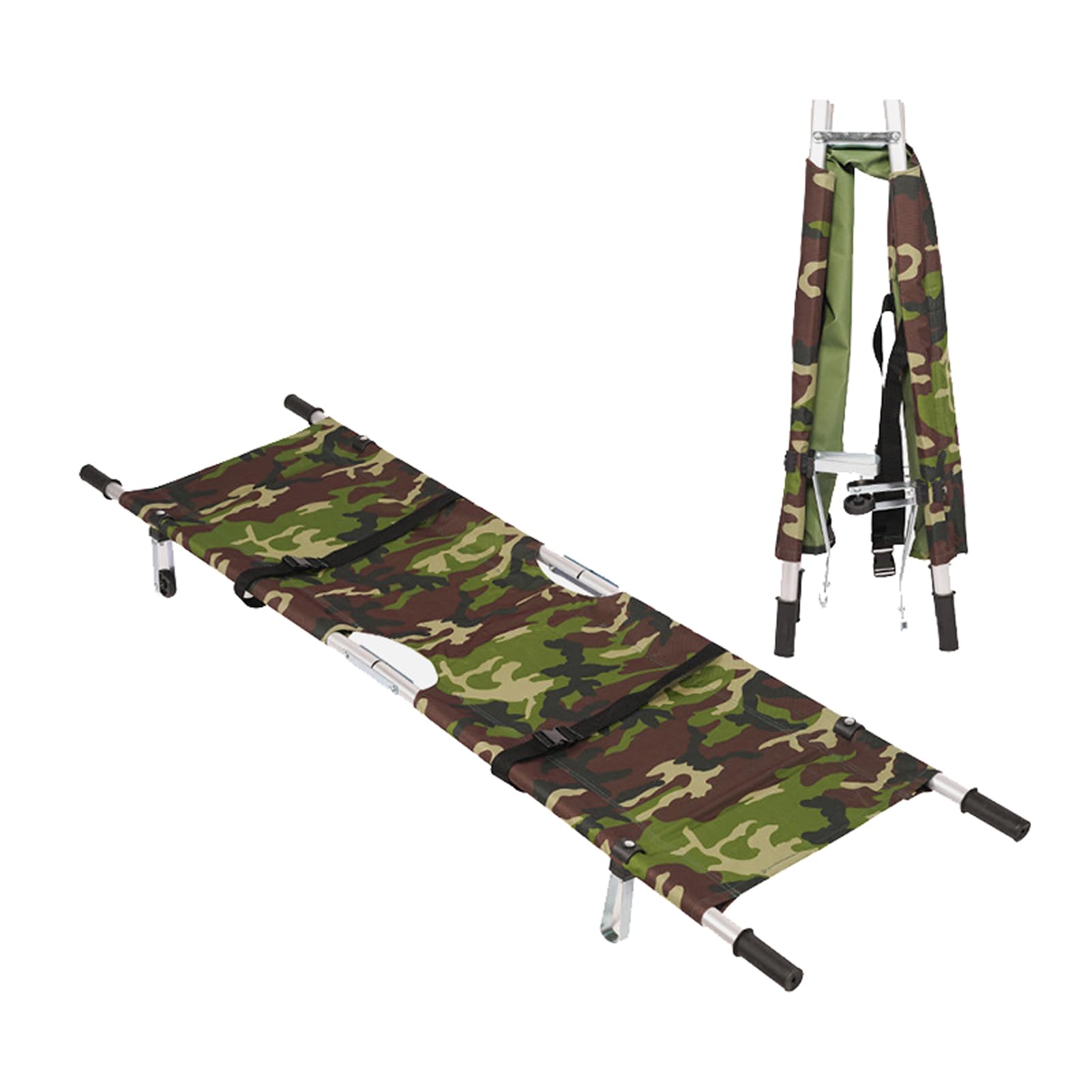 YNIYUJKL Emergency Medical Travel Patient Transport Stretcher, Portable Ambulance Stretcher, Folding Portable Transport Stretcher, Emergency Casualty Evacuation Stretcher,Camouflage-A