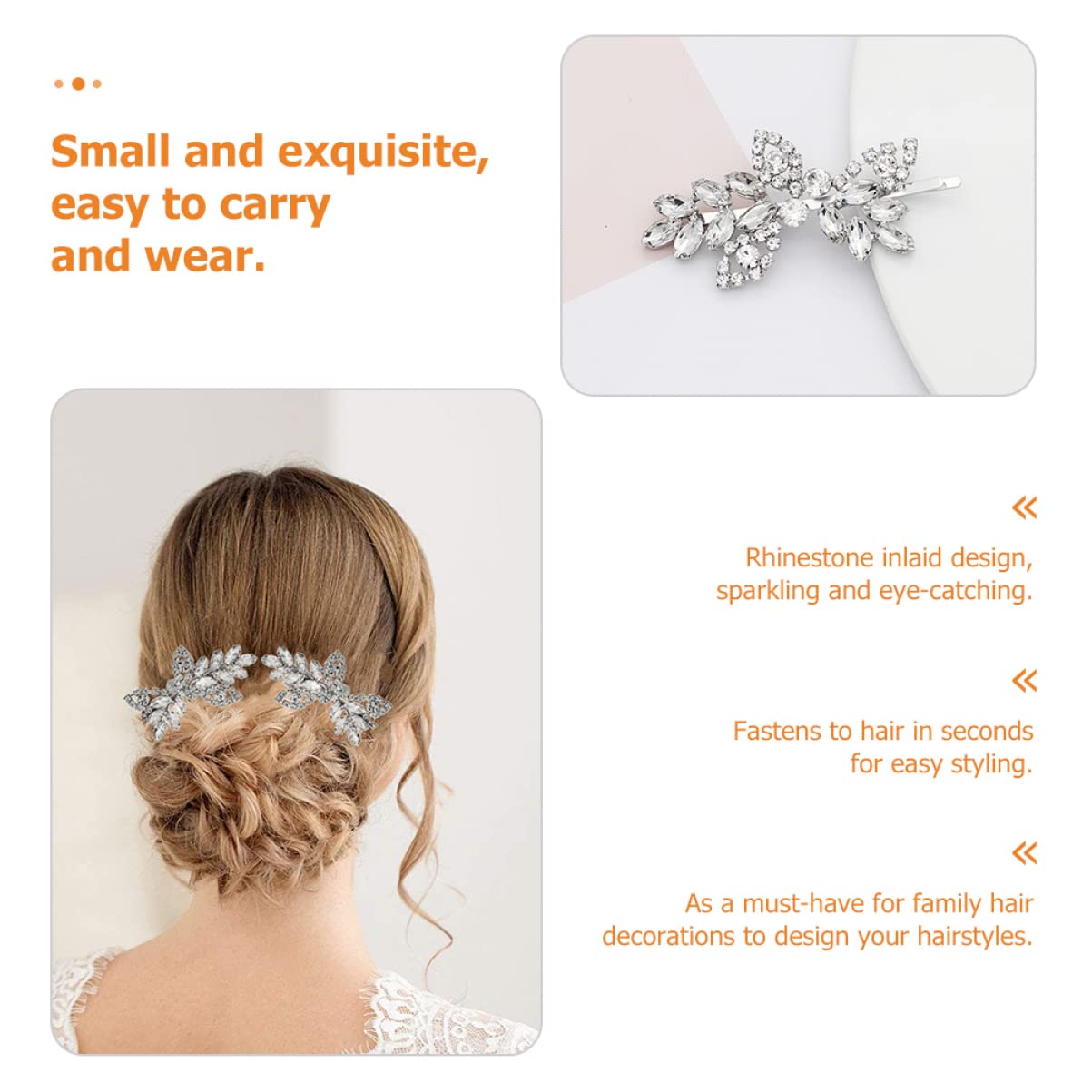 LALAFINA 6stücke Haarklammern Mit Strass Design Für Frauen Haarschmuck Für Elegante Frisuren Geeignet Für Verschiedene Haararten Und Kopfformen