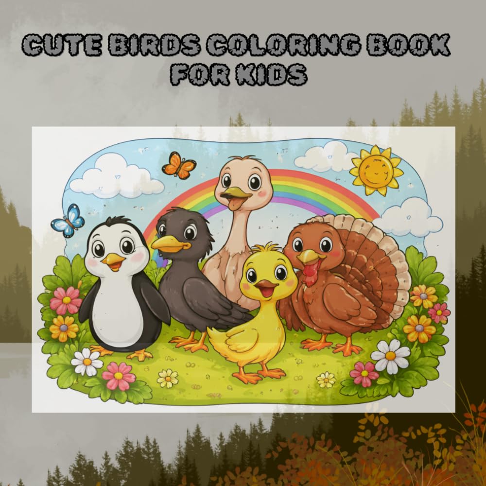 CUTE BIRDS COLORING BOOK FOR KIDS