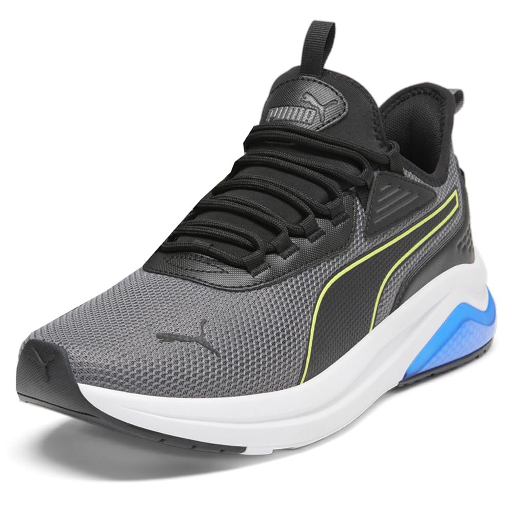 PUMA Men's Amplifier Shoes Sneaker, Cool Dark Gray-Electric Lime-Black-Team Royal AH25, 8