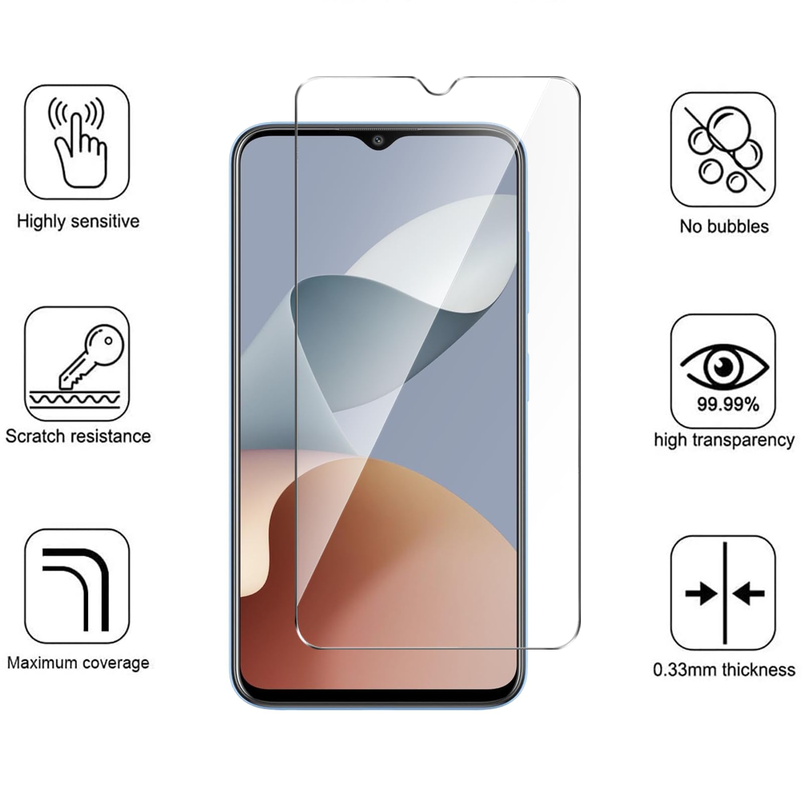 KJYFOANI per ZTE Blade A73 4G Cover, Trasparente Sottile