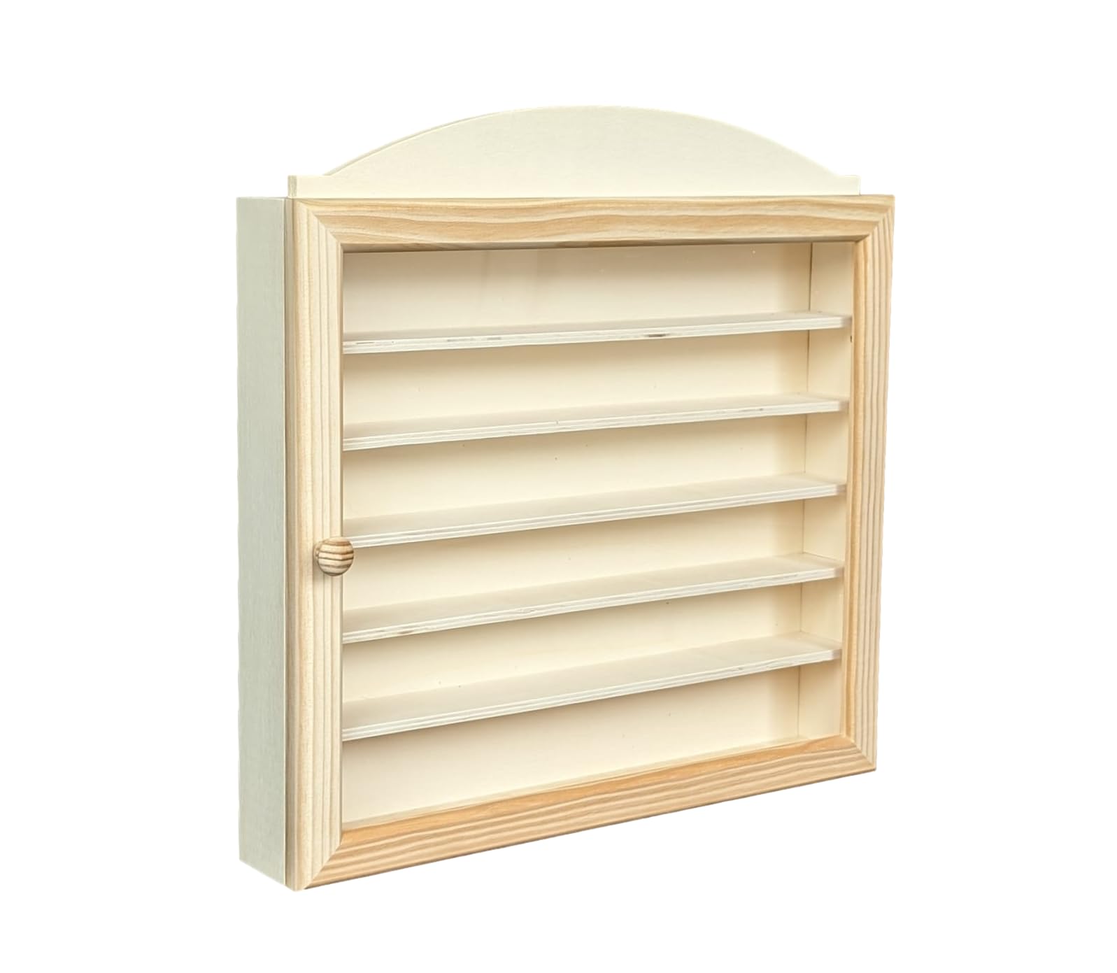 Vetrina Espositrice In Legno Di Pino - 30x6.5x54 Cm, Con Metacrilato - Foto 6