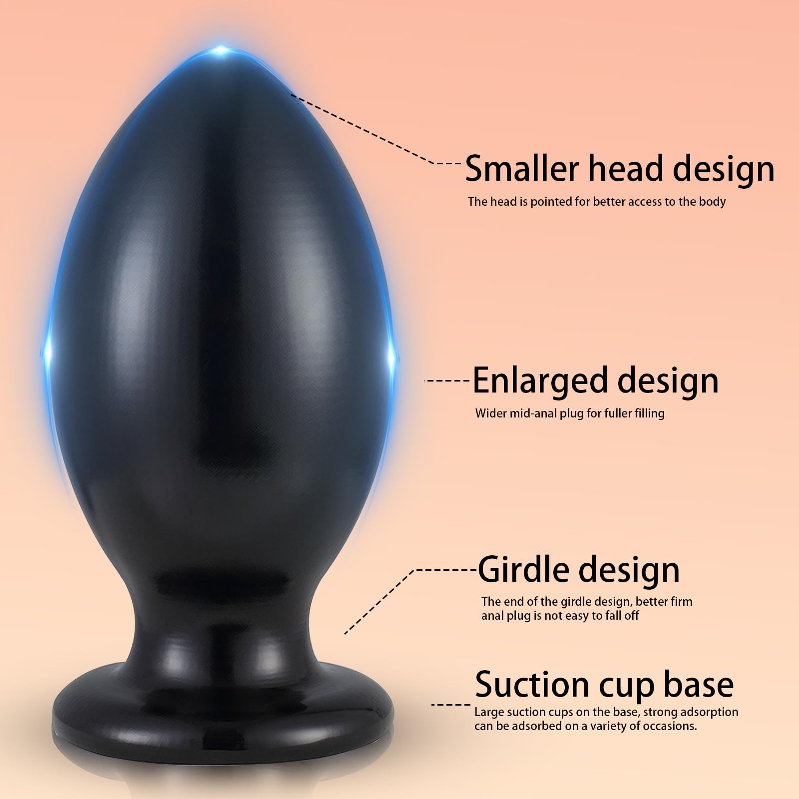 BDSMYOU Plug Anale Extra Large XXL Sex Toys,Dildo Anale Anal Plug Analesex Toy Dilatatore Ano per Donna Uomo,Toys Sessuali per Donna,Sexytoysys Uomo Coppia (M)