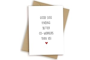 Funny Coworker Leaving Card, Farewell Gifts for Coworkers, Good Luck Card, New...