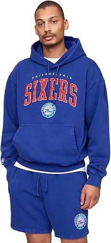 GAP Men's NBA Logo Heavyweight Hoodie, SIXERS, Large