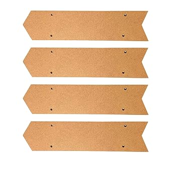 AITIN Wood Sheet Craft - MDF Cutouts Hangings Arrow/Rectangular - Plain MDF Blanks Cutouts - withHoles for Painting/Hanging Wooden Sheet Craft, Decoupage, Resin Art Work & Decoration Pack of 4