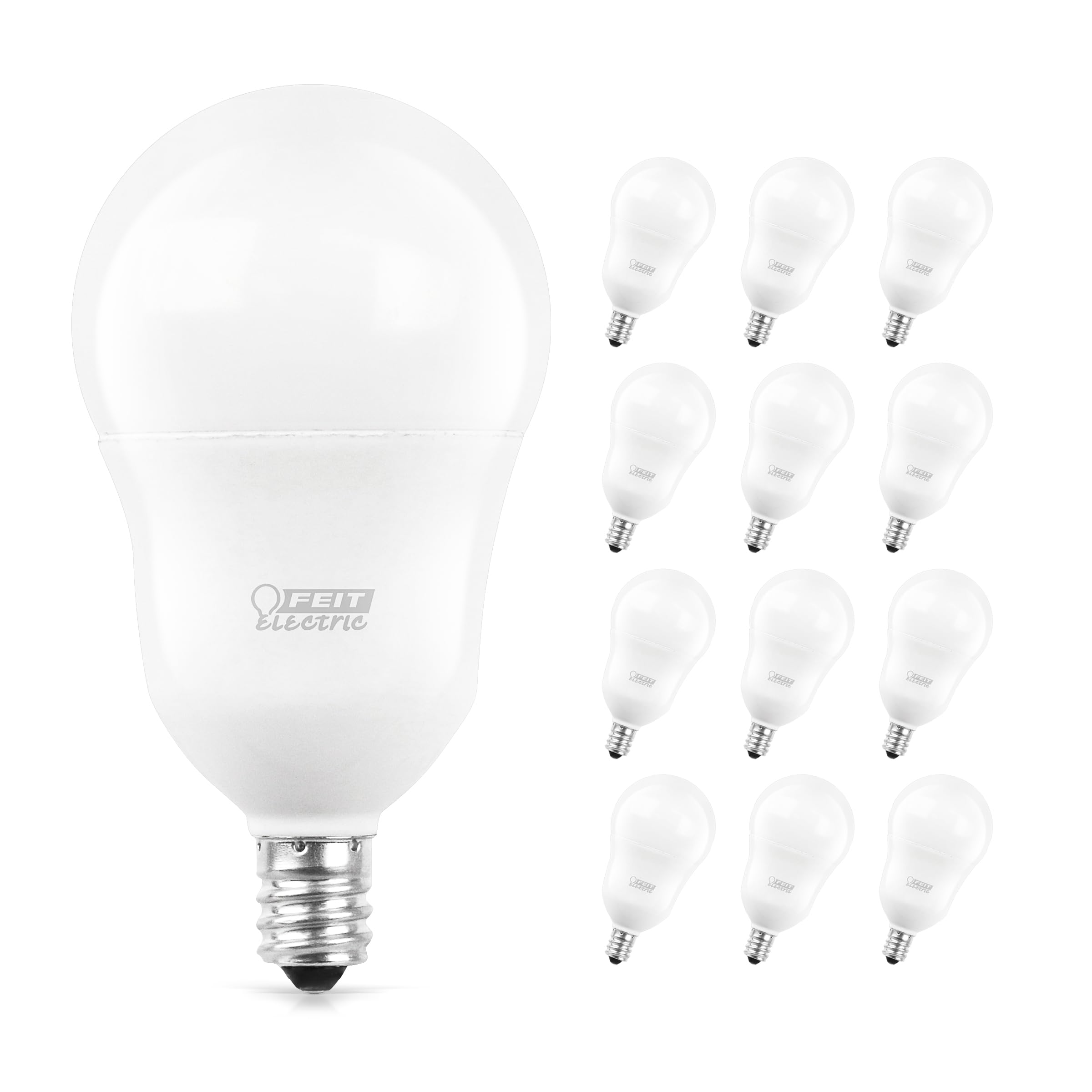Feit Electric A15 LED Light Bulb, 60W Equivalent, Dimmable, E12