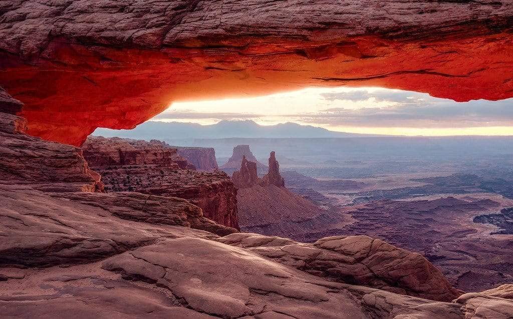 Komar Fleece Photo Wallpaper Mesa Arch Design XXL Decoration Nature Landscape Bedroom Living Room Office Hallway Size 450 x 280 cm (W x H) SHX9-058 Multi-Coloured - Image 3