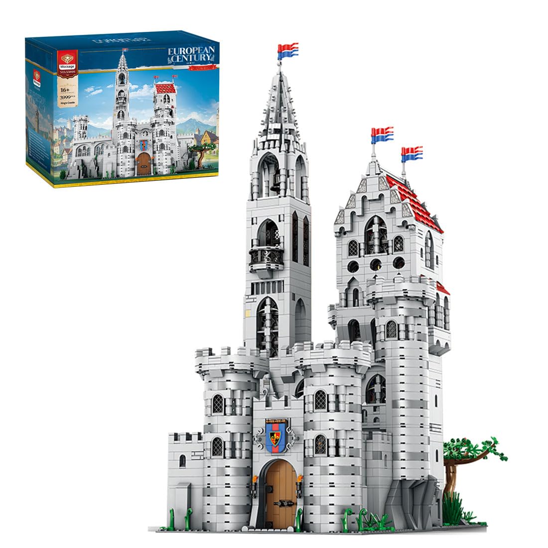 Mittelalterliches europäisches klassisches Burgbausteinset (3999 Teile)