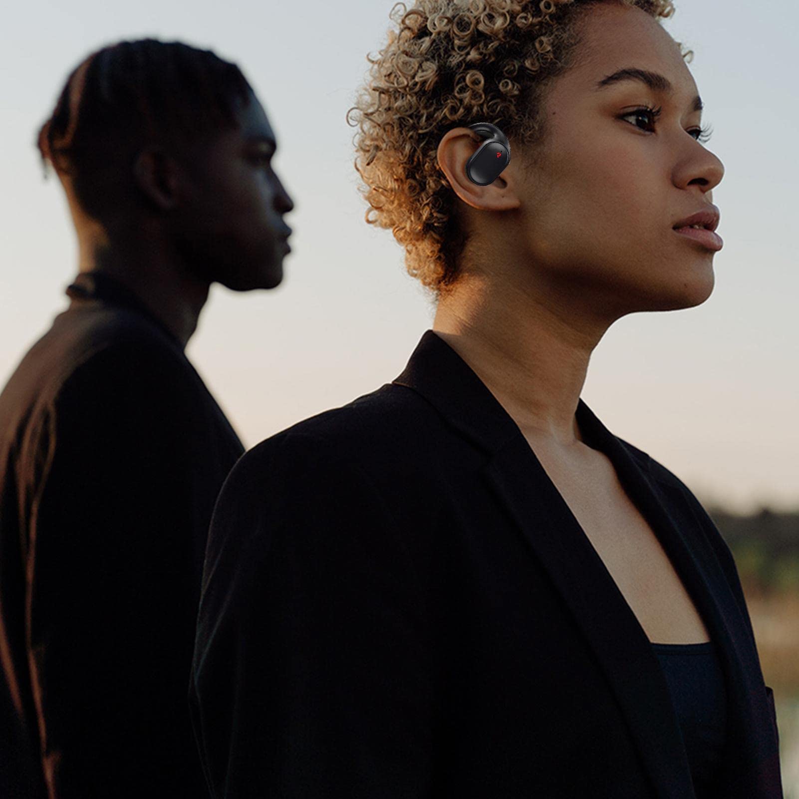 Auricolare senza fili con orecchio aperto, riduzione del rumore ENC, auricolare wireless con microfono, comodo da indossare per sport e lavoro, vivavoce per allenamenti e corsa