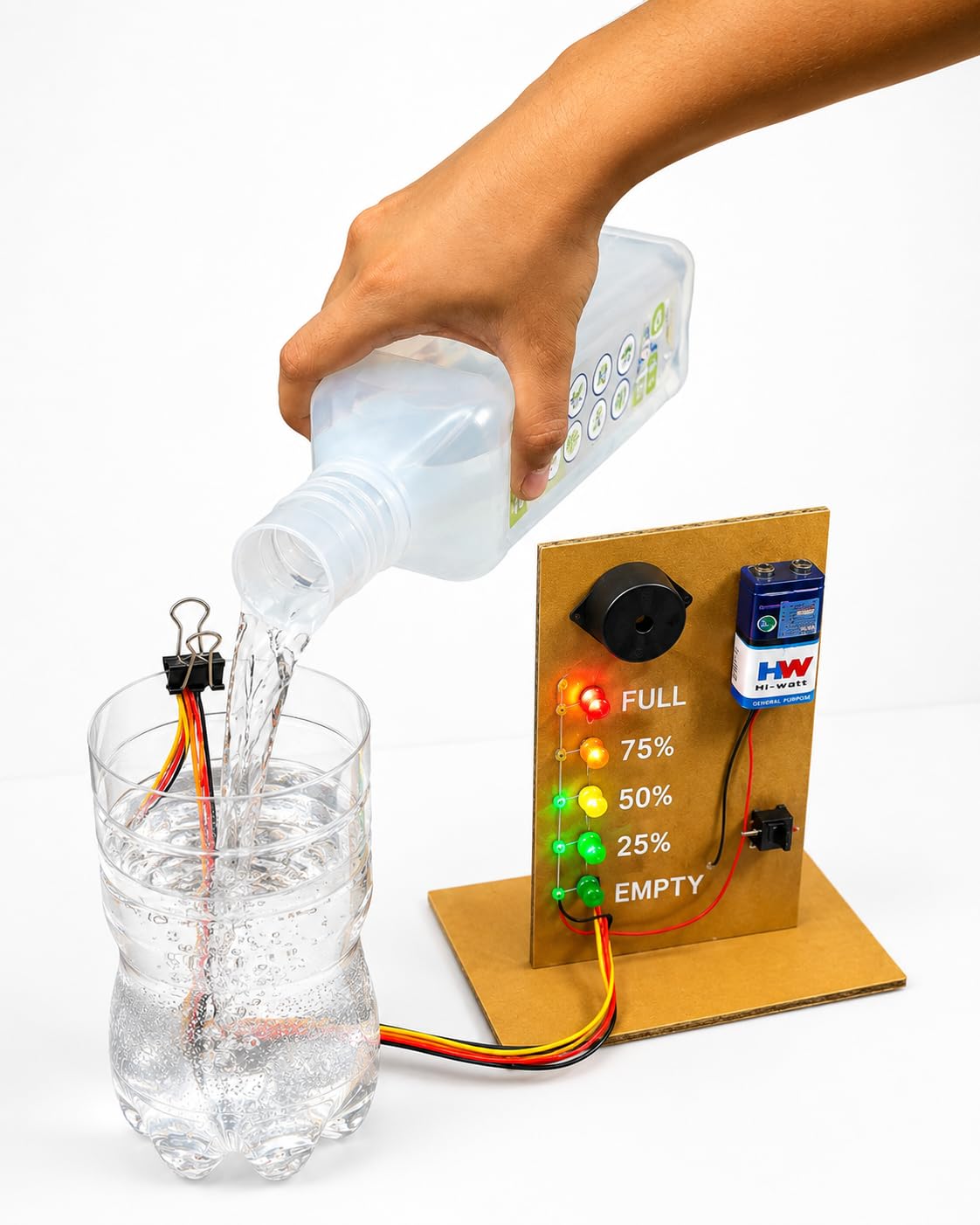 Water Alarm DIY Science Kit, LED Indicator, Buzzer Alert, Water Level Sensor, STEM Learning Project for Kids-image-36