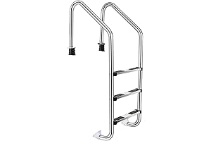 Goplus 3-Step In-Ground Stainless Steel Inground Pool Steps